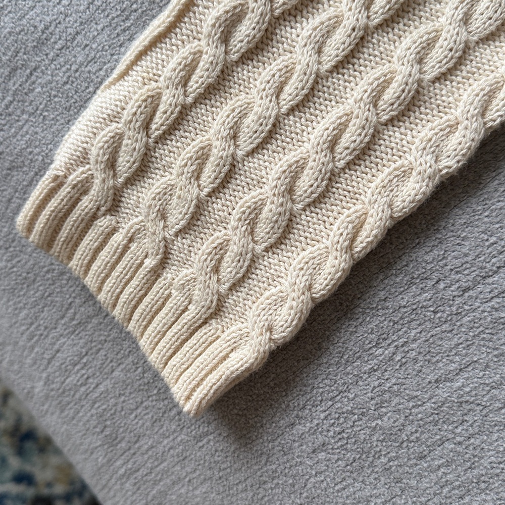 Free People Ivory Cable Knit Sweater - Picture 6 of 6